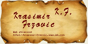 Krasimir Fržović vizit kartica